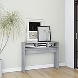TEKEET Home Furniture Konsolentisch grau Sonoma 105x30x80cm Größe Engineered Wood