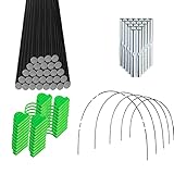BeShero Gewächshausreifen Tunnel Stützrahmen Set - Gewächshaus Bögen Folientunnel Hoops Pflanzentunnel Tunnelbogen Gartenstoff Fiberglas Pflanztunnel