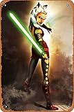 Ahsoka Pose Poster Metallschild Retro Home Deko Vintage Blechschild 30,5 x 20,3 cm