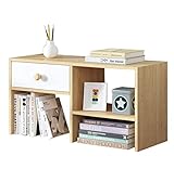 Bücherregal Aufsatz-Bücherregal-Lagerregal Aufsatz-Bücherregale Für Studenten-Schlafzimmer-Wohnzimmer-kleines Bücherregal Bücherschrank Schlafzimmer Büro ( Color : Wood color , Size : 50*16*30cm )