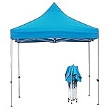 3x3m Faltbarer Pop-Up Pavillon Hochzeit Camping Partyzelt, Outdoor Gartenzelt, Sonnenschutz Überdachung Wasserdicht UV50+, Robuster Stahlrahmen, Einfache Montage Ohne Werkzeug