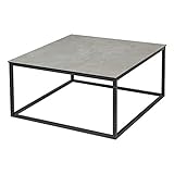 riess-ambiente.de Design Couchtisch SYMBIOSE 75cm grau Keramik in Beton-Optik Wohnzimmertisch Tisch