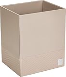 JOOP! Papierkorb Bathline Grau, Leder Optik •Maße (B x H x T): 25 x 30 x 21 cm mit silberner Logoplakette