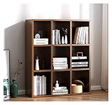 Präsentationsregal, Gitterschrank, einfaches Bücherregal, Multi-Grid-Aufbewahrungsschrank for Schlafzimmer und Wohnzimmer YIJIAN (Farbe : Dark Oak Color 80x24x95cm)