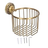 Papierhandtuchhalter, Freistehender Badezimmer-Taschentuch-Organizer, Modernes und Stilvolles Badezimmerzubehör, Antiker Toilettenpapierhalter aus Messing, Stanzfrei, Stabiler Papierhandtuchhalter Zur