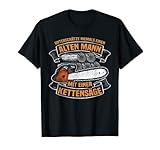 Herren Unterschätze niemals einen alten Mann Kettensäge Holzfäller T-Shirt