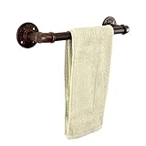 LINKPIPES Rohrhandtuch Bar Wand montiert Industriehandtuch Rack Halter Rustikale Heavy Duty Badezimmer Hardware (12 inch, Rote Bronze)