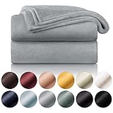 Blumtal Kuscheldecke Flauschig Fleecedecke - Decke Sofa Oeko-TEX® Zertifiziert, Sofadecke, Blanket, Tagesdecke und Wohndecken Kuscheldecken 150x200 cm, Grau