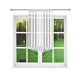 Flying Curtains Einzigartiges Vorhang-Panel mit Zirkonia Stickerei Spitze Deko Gardinen-Panel für Wohnzimmer Schlafzimmer Fenster-Gardine Scheibengardinen Modern Home Decor Dekoration 60x120 cm Weiß