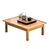 SJIOUEOT Couchtisch, japanischer Kang-Tisch, Heimstudium Massivholz Esstisch/Tatami-Tisch, sitzender niedriger Tisch, einfacher Erkerfenster-Teetisch (Größe: 60 x 50 x 25 cm)