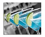 schöne Swimming Pool Cocktails Herdabdeckplatte & Spritzschutz aus Echtglas | Für Herd-Kochfelder | 60x52 cm