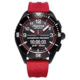 Alpina Geneve Herren Analog-Digital Quarz Uhr mit Gummi Armband AL-284LBR5AQ6