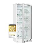 Exquisit Glastürkühlschrank GKS290-GT-280E weiss | 290 l Nutzinhalt | Weiß | Umluftkühlung | Kühlen | Glastür | Getränke | LED Licht | Gitterablagen