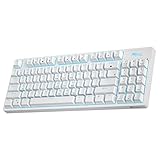 RK ROYAL KLUDGE RK89 85% BT5.0/2.4G/USB-C Hot-Swap Mechanische Tastatur, 89 Tasten Kompakte Mechanische Tastatur mit Abnehmbarem Rahmen & Software, Blaue Hintergrundbeleuchtung, Rote Schalter