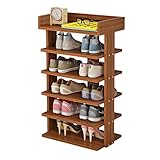 Schuhregal-Organizer-Regal, Schuhregal, Aufbewahrung, Pflanzenregal, 6-stufiges Schuhregal, Aufbewahrungsregal, staubdichtes Regal, Aufbewahrungsregal, 43 x 24 x 89 cm – Platz für 10 Paar Schuhe im In