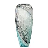 Vase, Modern Glas Blumenvase, Elegante Bodenvase für Wohnzimmer, Mittelstücke, Esstisch, Wohnküche, Büro, Schlafzimmer, Eingangsdekoration (Size : Green - 20x50cm)