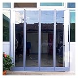 Magnetischer PVC-Streifen-Türvorhang Winter-transparenter PVC-Kunststoff-Streifen-Türvorhang für Küchen, Terrassen, Pavillons, (Size : 45x210cm/17.72x82.68in)