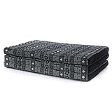 Leewadee Klappmatratze Gästebett Klappbar Auto Matratze Gästematratze Klappbar Faltbare Matratze Extrabreit, Kapok, 200 x 100 cm, schwarz
