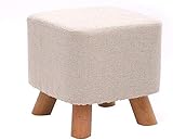 MMWYC Family Simplicity Fußhocker, Stoff, Sofa, Flur, Wechselschuhe, Kindersitz, Massivholz, Couchtisch, Hocker (Farbe: B)
