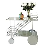 Rollwagen Küchenwagen Servierwagen Eisen-Speisewagen, Büro, Teewagen, Ausstellungsraum, Weinstation, Zuhause, Esszimmer, Glasregal Küchenrollwagen Regalwagen ( Color : B , Size : 60*35*75cm )