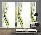 wohnfuehlidee 5er-Set Flächenvorhänge MALALAI Blickdicht/halbtransparent, Höhe 245 cm, apfelgrün