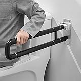KHAMEO Klappbare Haltegriffe Für Behinderte, Wc-Handläufe, Badewannengriff, Rutschfest, Faltbar, Haltegriff, Haltegriff, Klappbare Handläufe, Badezimmer, Behindertengerechte Toilette, Hilfswerkzeuge (