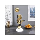 KIZQYN Einzigartige AstronautenFigur, Skulptur, Weltraumthema, moderner Stil, Kunstharz, RaumfahrerStatue, Sammlung, Ornament, geeignet für Zuhause und Büro, Kindergeburtstag, Dekoration,