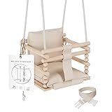 MAMOI® Babyschaukel, Schaukel Indoor, Holzschaukel für Baby und Kinder, Kinderschaukel, Schaukeln aus Holz, Kleinkinderschaukel für kinderzimmer und türrahmen ab 1 Jahr, 3 in 1