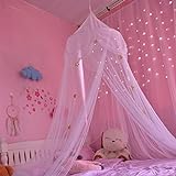 JINGLING Kinderbett Baldachin - Traumschmetterlings-Entwurfs-hängender Vorhang,Tragbares, Elegantes Kuppelnetz, ideal für Reisen zu Hause, Insektenschutz