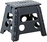 Kesper Stabiler Klapptritt Sitzhocker faltbar, grau, 36,5 x 30 x 32 cm,