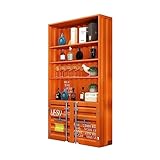 Bücherregal Hohes Bücherregal Retro-Container, industrieller Wind, kommerzieller Boden, Vitrine, Weinregal, mehrschichtiges Vitrine-Regal Organizer für Büroregale ( Color : B , Size : 120*35*210cm )