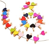 LIZHIGE Handwerk Clips,100 Stück Foto Klammern,Mini Wäscheklammern,Deko Klein Wäscheklammern,Sternen Wäscheklammer,für Party Weihnachten Dekoration Hochzeit
