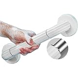 WANZPITS Handicap Rails Haltestangen Toilettenschiene Badezimmerunterstützung, Edelstahl Dusche Haltestange Dusche Handlauf Unterstützung, ältere Verletzung Balance Assist Griffe,Weiß,38cm