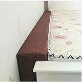 Bettritzenfüller, Liebesbrücke Bett Kopfteil Kissen Keil König Größe, Rechteckige Schwämme Bettauflage Lückenfüller/ Verbinder, Matratzen-Verlängerungskeil, Braun, 99 120 150 180 200CM ( Color : L 120