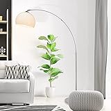 Brilliant Lampe Vessa Bogenstandleuchte 1,7m chrom/weiß