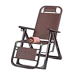 Zero Gravity Loungesessel, Terrassenstühle Outdoor Camping Indoor Rattan Lounge Chair for Garten, Rasen, Veranda, Schwimmbad, Außen- und Innenbereich, unterstützt 200 kg Lounge-Sessel