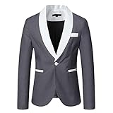 Offene, schmal geschnittene Herren-Anzugjacke mit einem Knopf in Kontrastfarbe Herren Soft Shell
