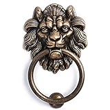 Vintage Türklopfer, Ring zieht Griffe Antike Bronze Löwenkopf Türklopfer Haustürgriff Knöpfe Bronze 12cm Dekoration