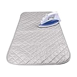 Magnetische Bügelmatte Decke Bügelbrett Bügelbrett-Alternative Bezug, tragbares Reise-Bügelkissen, gesteppt, hitzebeständiger Bügeltischbezug für Waschmaschine,Trockner,Tischplatte 85x48cm