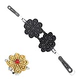 weemoment Antihaft-Waffeleisen für herzförmige Waffeln, Aluminiumlegierung, Antihaftbeschichtung, Pla-Stic-Griffschutz gegen Verbrennungen, Lebenserwartung, belgische Waffelmaschine für Zuhause