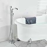 Bodenmontierter Freistehender Badewannen-Duscharmatur-Wasserfall-Badewannen-Füllmischer-Mischer-Mischer-Hahnsystem-Chrom A,Chrom A Mischbatterie