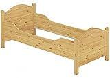 Erst-Holz® Seniorenbett extra hoch 90x200 Massivholz Kiefer Holzbett Einzelbett Gästebett Bett 60.40-09 oR