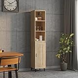TECHPO Highboard Sonoma Eiche 34,5x34x180 cm Holz, mit Farbe: Sonoma Eiche