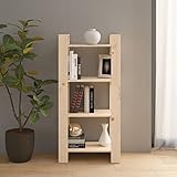 ZEYUAN Bücherregal/Raumteiler, Bookshelf, Regalbrett, Book Shelf, Bücher Regal, Deko Regal Wohnzimmer, Standregal, 60x35x125 cm Massivholz