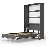 SMARTBett Schrankbett Standard Anthrazit 120 Vertikal