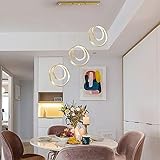 JMWYH Kronleuchter LED Pendelleuchte Modernes Ringdesign 45W Estist Pendelleuchte Höhenverstellbare Pendelleuchte Innenbeleuchtung Schlafzimmer S