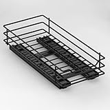 BOIVSHI Ausziehbares Gewürzregal, Organizer für Schrank, strapazierfähig, herausziehbar, für Küchenschränke und Speisekammer, passend für Gewürze, Saucen, Konserven (10,9 cm B x 26,7 cm T x 5,6 cm H)