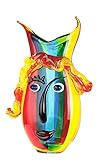 GILDE GLAS art Design Vase - Geschenk für Frauen - handgefertigt H 37 cm
