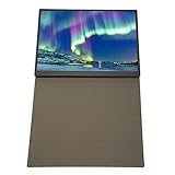 Elprico Tragbarer Monitor, 10,5 Zoll FHD 1920 X 1280 Mini-Monitor, IPS-Reise-Flachbildmonitor mit Kleinem Display und Ständer, für Laptop-PC-Spiele, Eingebaute Zwei Lautsprecher, PU-Leder