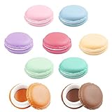 18 Stück Mini Macaron Kosmetiktasche Set Süß Macaron Dose Ohrring Ring Schmuck Tragbar Aufbewahrungsbox 9 Farben